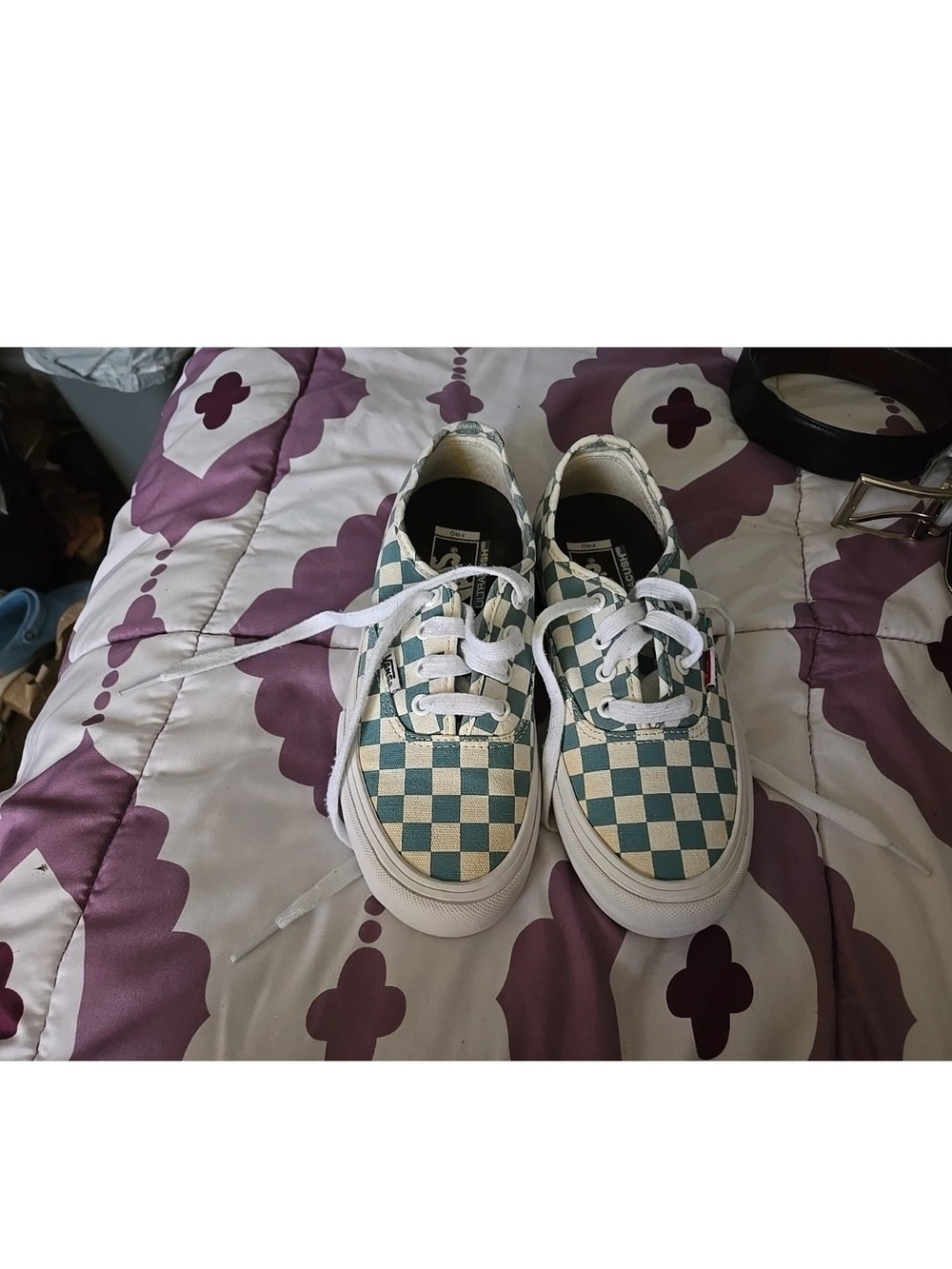 Vans Vault OG Era LX Checkboard Logo Men's Shoes Cadmium Green B18